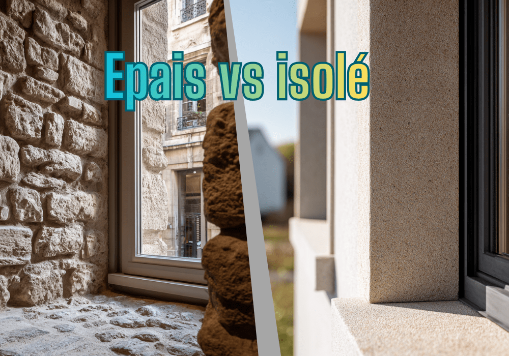 Quelle différence entre mur épais et mur isolé ?